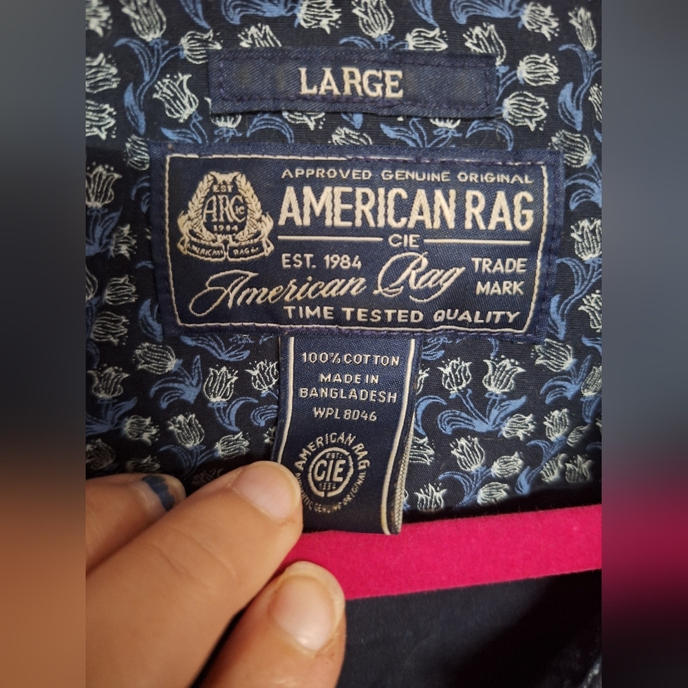 American Rag blue button down size large - Picture 3 of 3